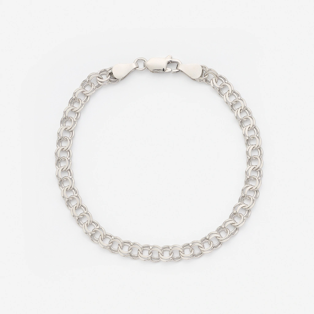 Armband dam i silver, 5,5mm bismarck 18cm