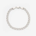 Armband dam i silver, 5,5mm bismarck 18cm