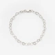 Armband dam i silver, hjärtlänk 19cm