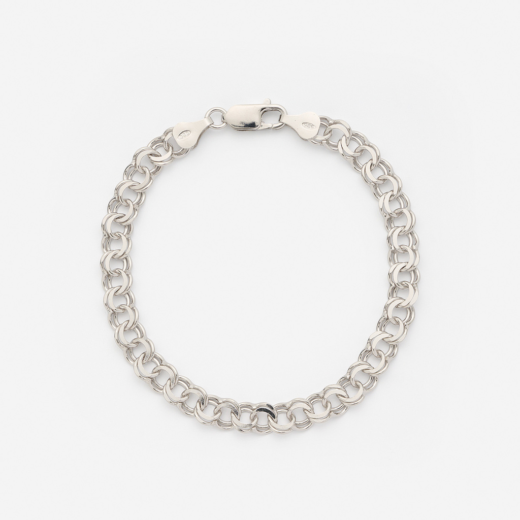 Armband i silver, 6,7mm bismarck 18cm