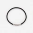 Svart läderarmband med stålspänne, 16cm