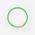 Limegrönt läderarmband med stålspänne, 16cm
