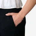 18k guldpläterat armband - vågigt
