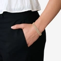 18k guldpläterat armband med fem rader Zirkonia