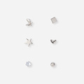 6 silverfärgade studs - olika motiv 6