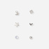 6 silverfärgade studs - olika motiv 6