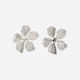 Silverfärgade örhängen - blommor, 46mm