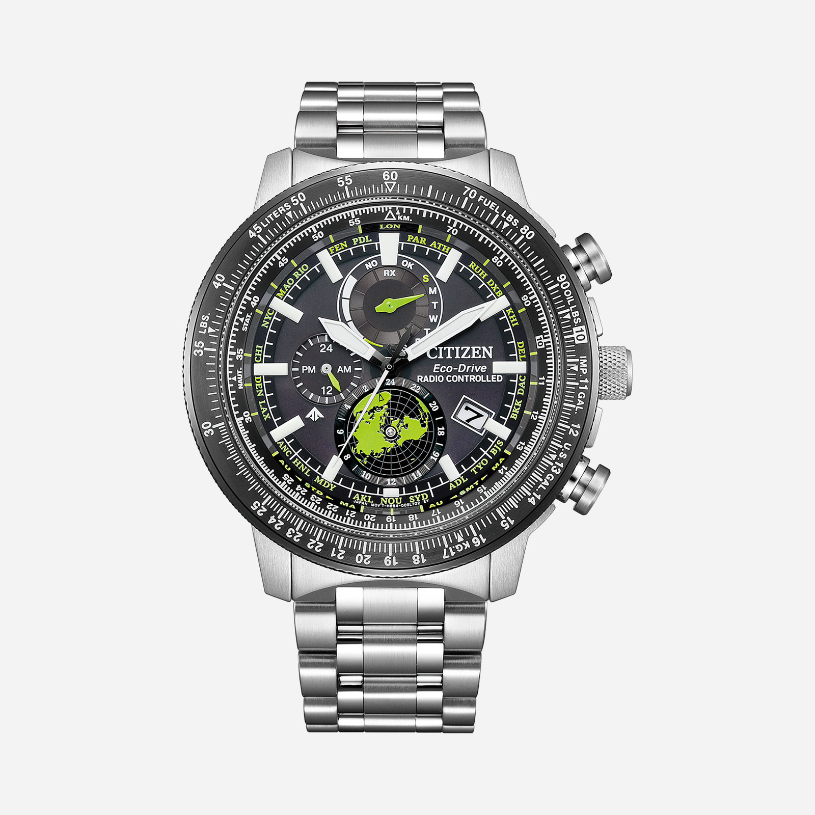 Citizen Promaster Geo Trekker, stål/svart - BY3006-53E