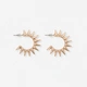 Guldfärgade örhängen - hoops, spikes, 30mm