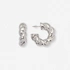 Silverfärgade örhängen - vridna hoops 33mm