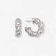 Silverfärgade örhängen - vridna hoops 33mm
