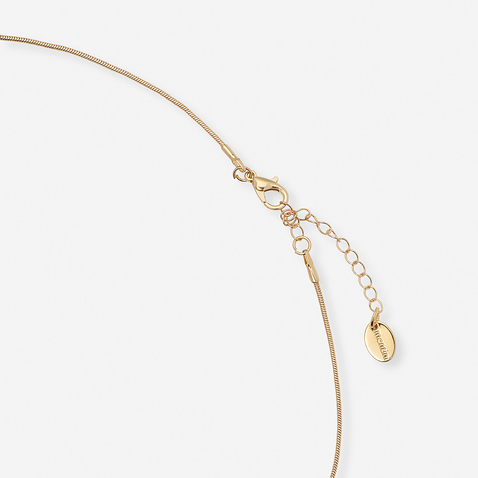 Guldfärgat halsband - vridna ringar, 60+6cm