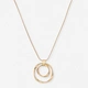 Guldfärgat halsband - vridna ringar, 60+6cm