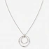 Silverfärgat halsband - vridna ringar, 60+6cm