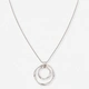 Silverfärgat halsband - vridna ringar, 60+6cm