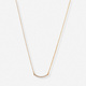 Guldfärgat halsband, båge med stenar, 42+7cm