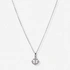 Silverfärgat halsband, ankare, 42+7cm