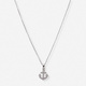 Silverfärgat halsband, ankare, 42+7cm