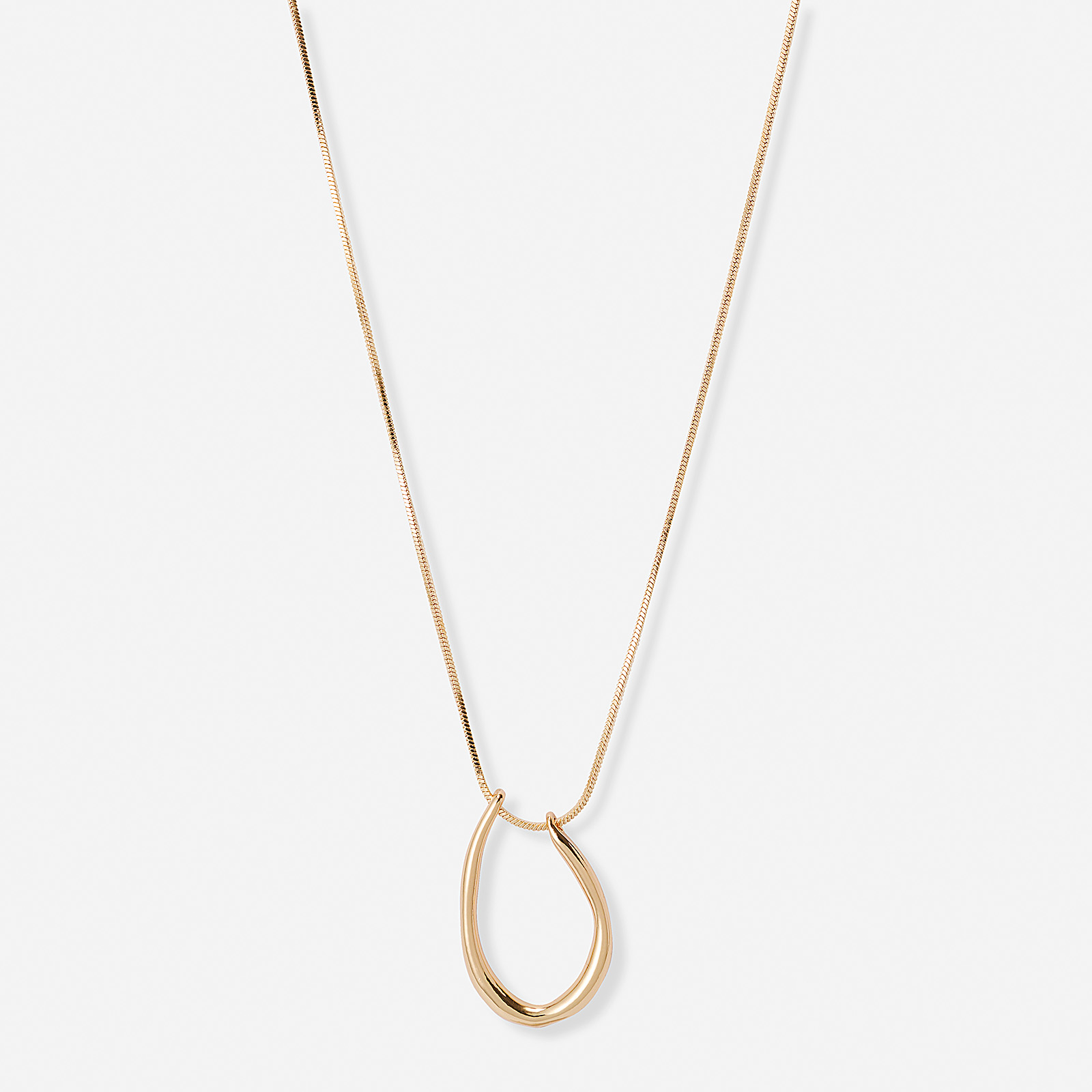 Guldfärgat halsband, båge, 62+7cm