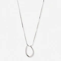 Silverfärgat halsband, båge, 62+7cm