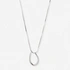 Silverfärgat halsband, båge, 62+7cm