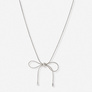 Silverfärgat halsband, ormkedja m rosett, 43+7cm Silverfärgat halsband, ormkedja m rosett, 43+7cm