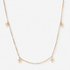Guldfärgat halsband, rosetter, 41+7cm