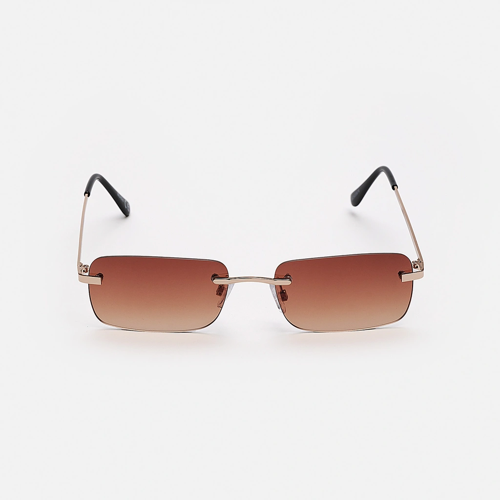 Solglasögon unisex Rectangle, bruntonat glas