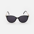 Solglasögon dam Cat Eye, svart glas & svarta bågar