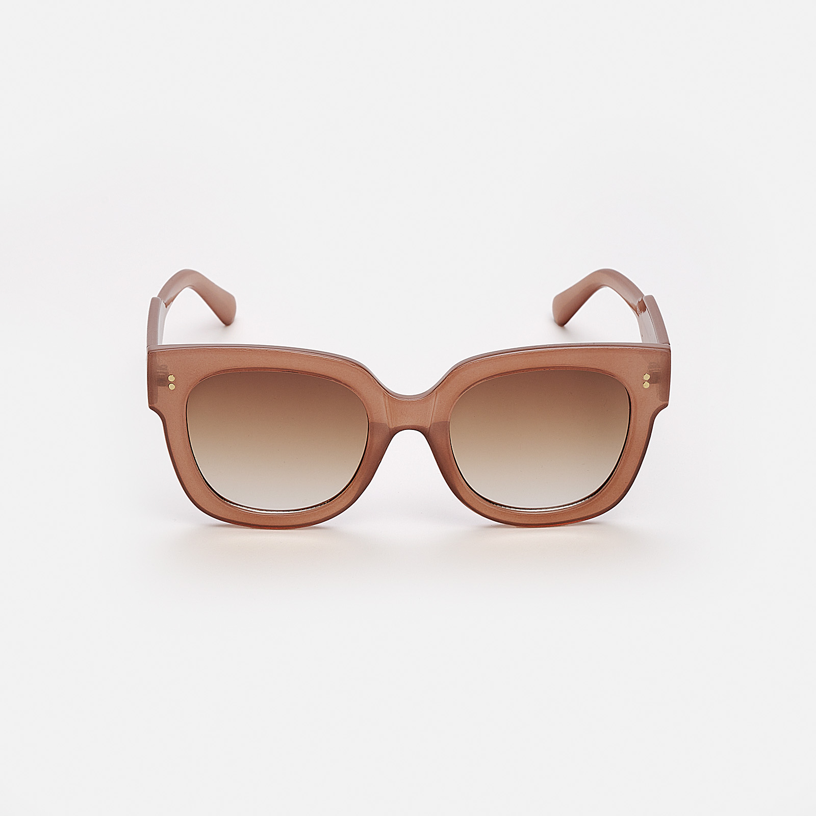 Solglasögon unisex Big, ljusbruna bågar