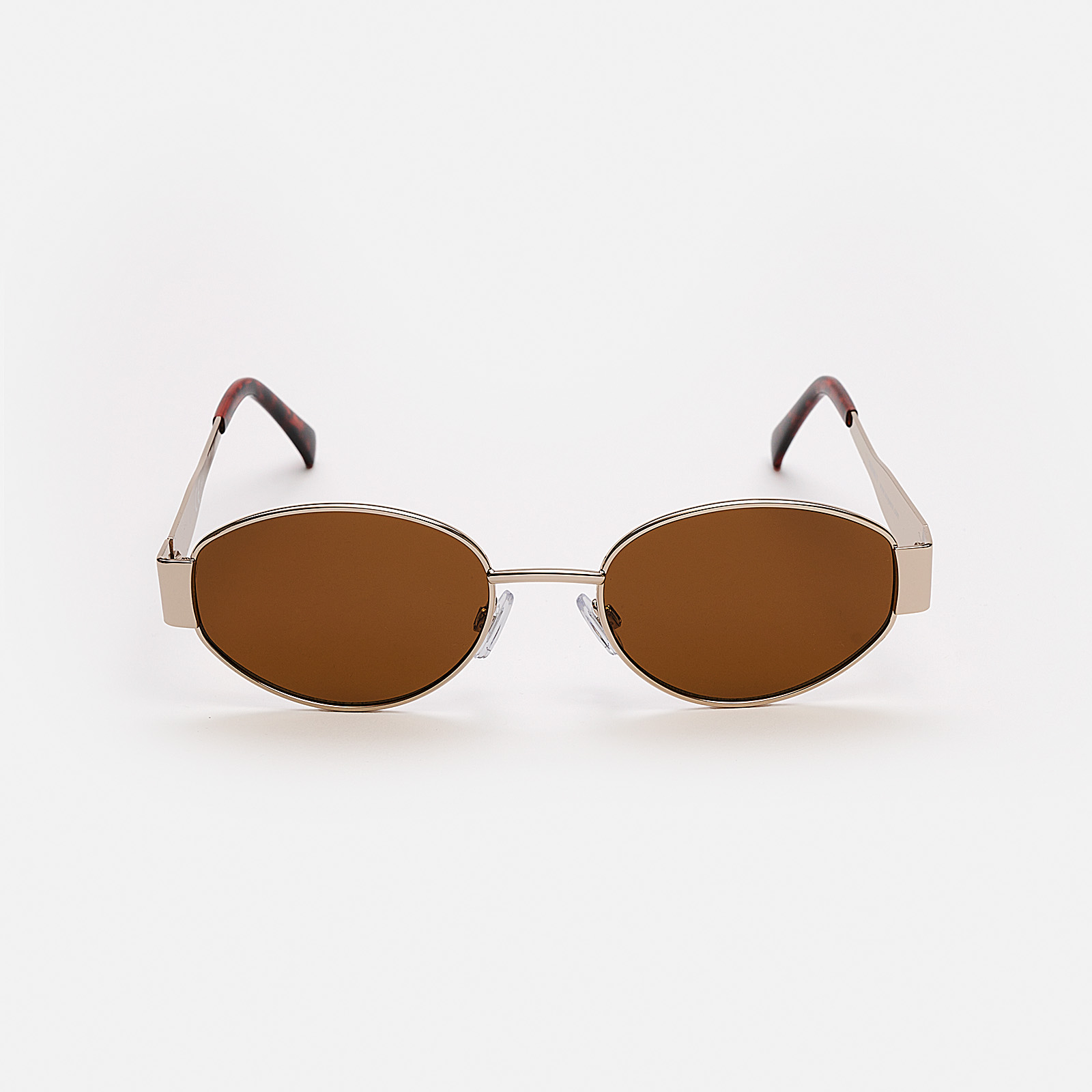 Solglasögon unisex Oval, brunt glas