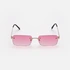 Solglasögon unisex Rectangle, rosa glas