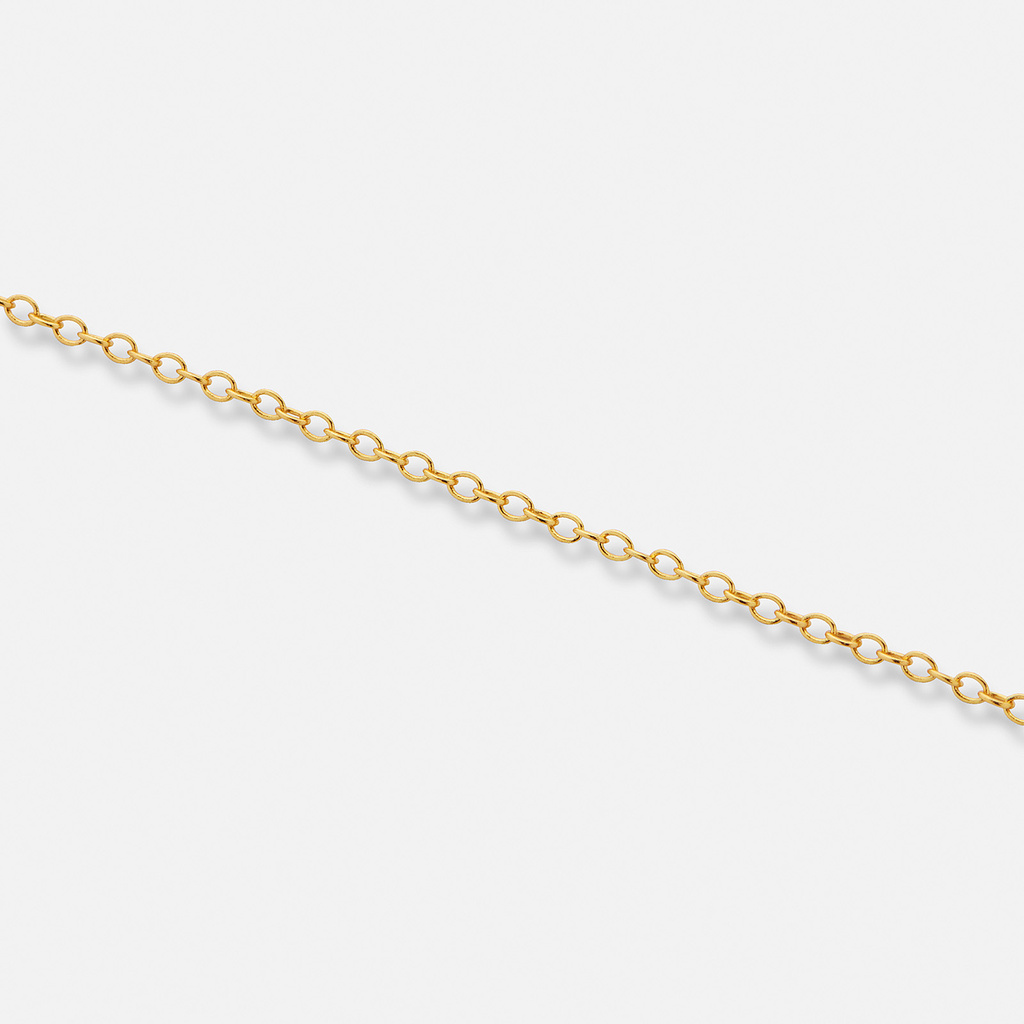 Guldpläterad silverkedja för berlocker - 45cm