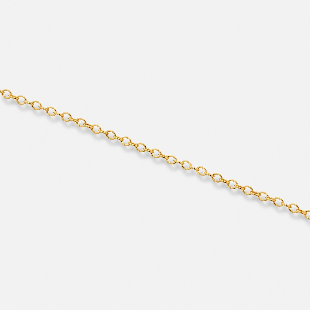 Guldpläterad silverkedja för berlocker - 45cm