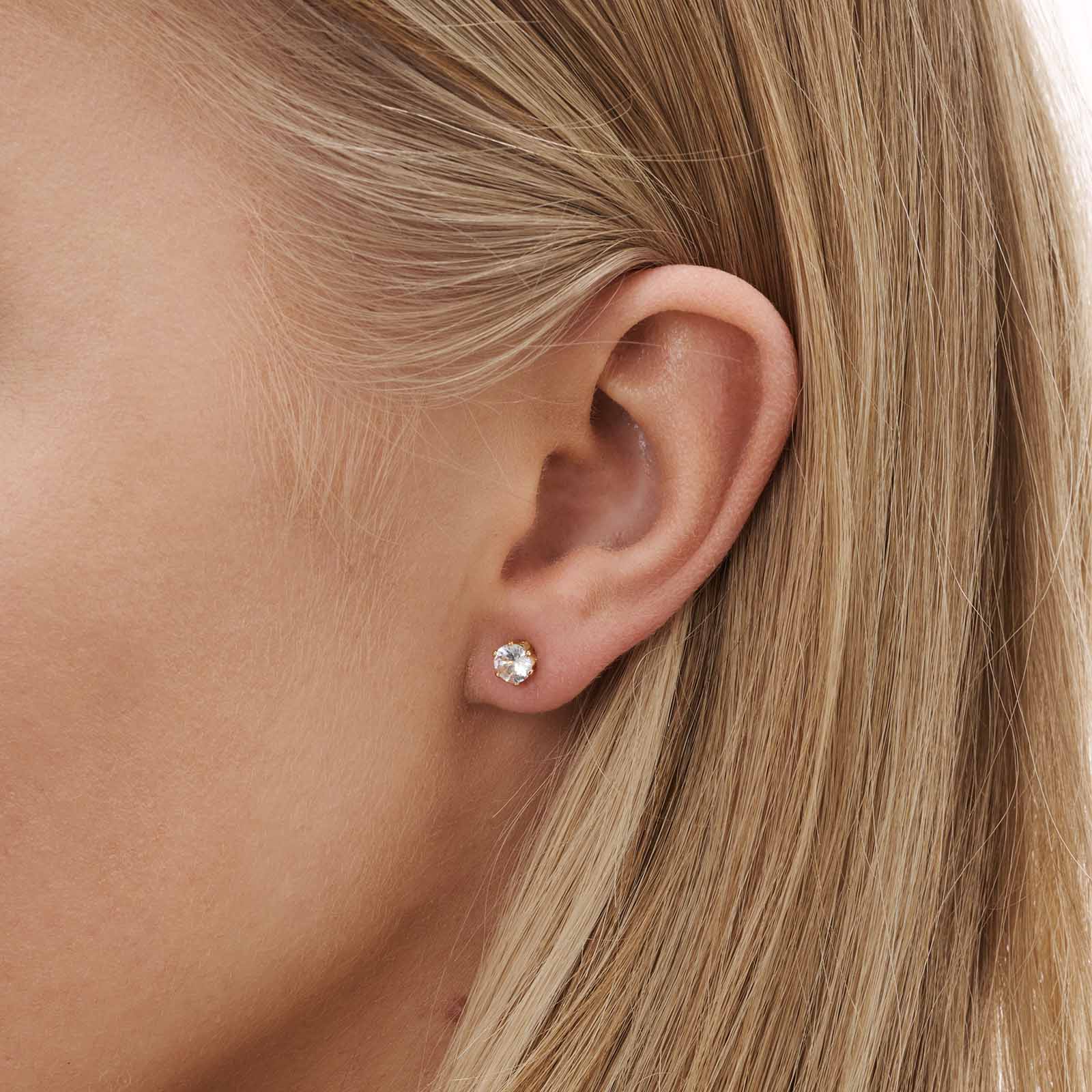 6 guldfärgade studs - olika motiv 3