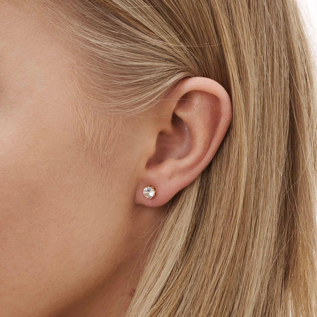 6 guldfärgade studs - olika motiv 3