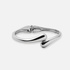 Silverfärgad bangle med rundad form - 60mm
