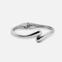 Silverfärgad bangle med rundad form - 60mm