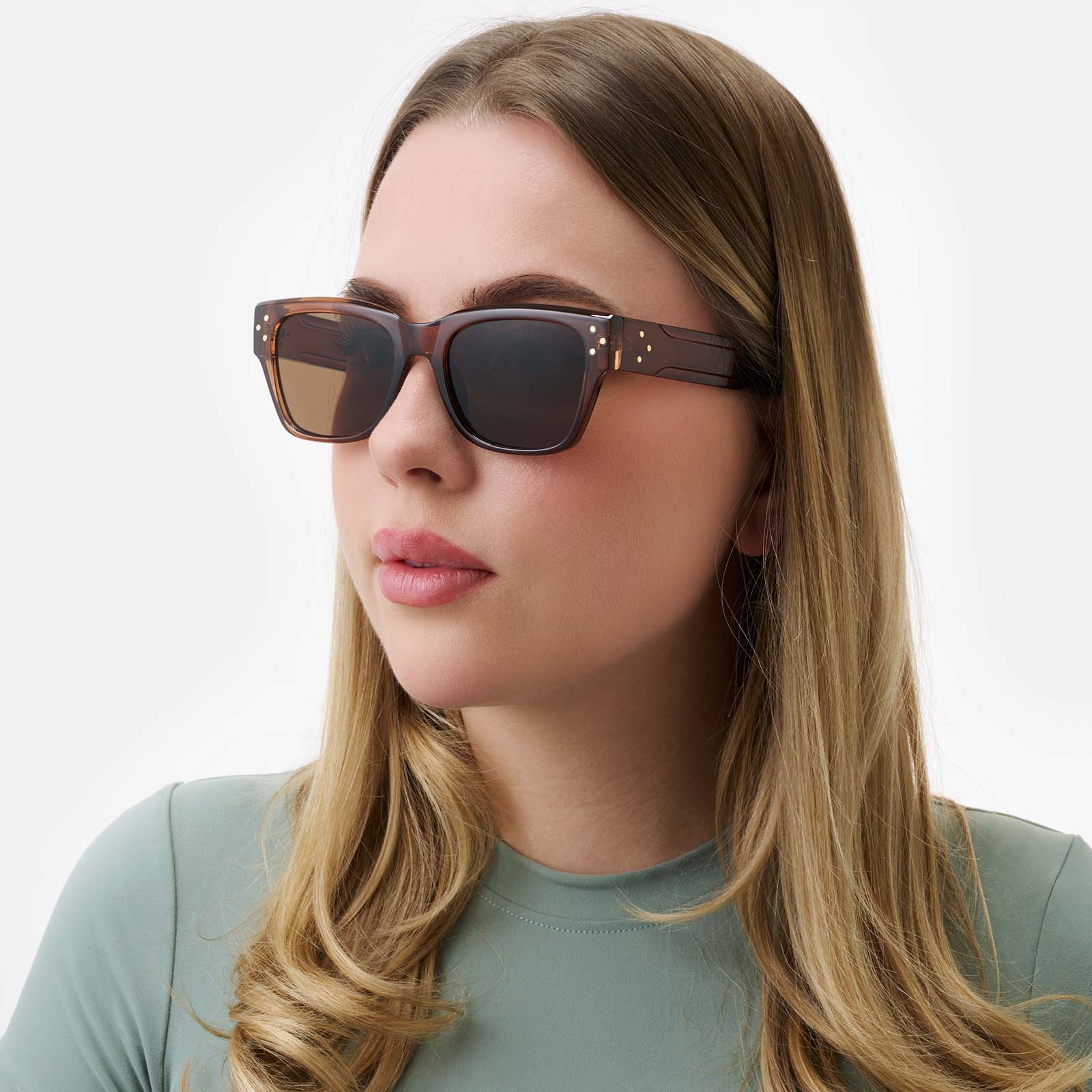 Solglasögon unisex Classic, bruna bågar