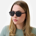 Solglasögon unisex Pilot, svarta bågar