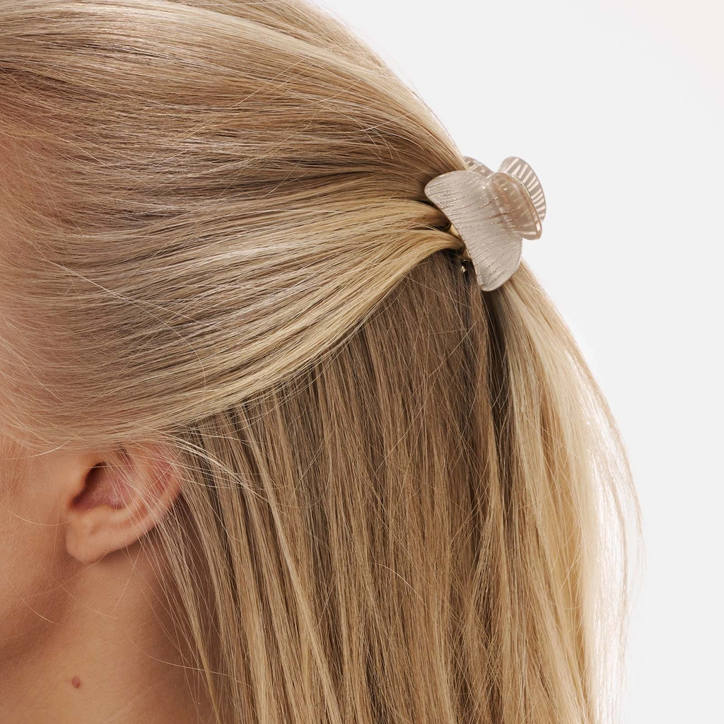 Tvåpack hårklämmor rosa/brun- 35mm