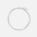 Armband dam i silver -mixad pansar 42+3cm