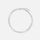 Armband dam i silver -mixad pansar 42+3cm