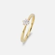 Solitärring 18k guld med 0,3 ct labbodlad diamant - 19