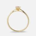 Solitärring 18k guld med 0,3 ct labbodlad diamant - 19