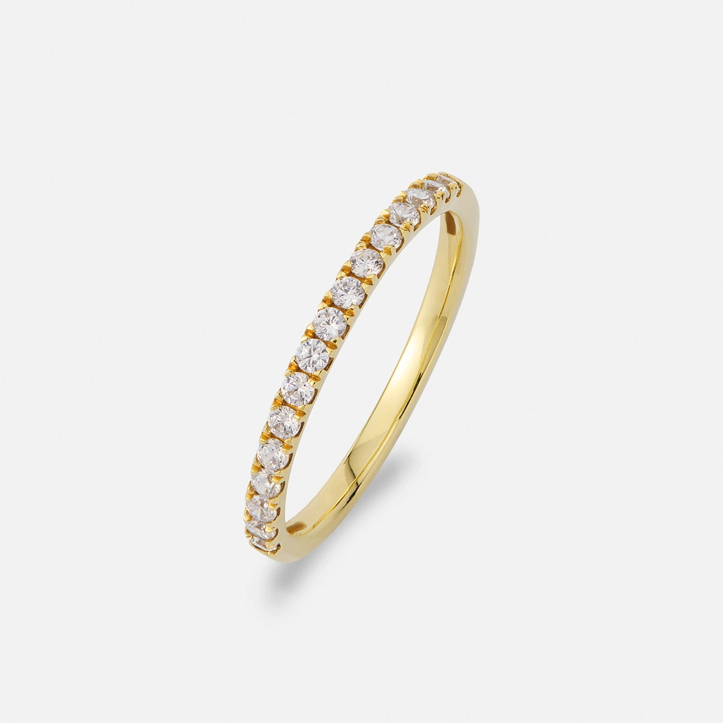 Alliansring 18k guld med 0,25 ct labbodlade diamanter - 17