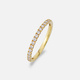 Alliansring 18k guld med 0,25 ct labbodlade diamanter - 18,5