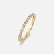 Alliansring 18k guld med 0,25 ct labbodlade diamanter - 17
