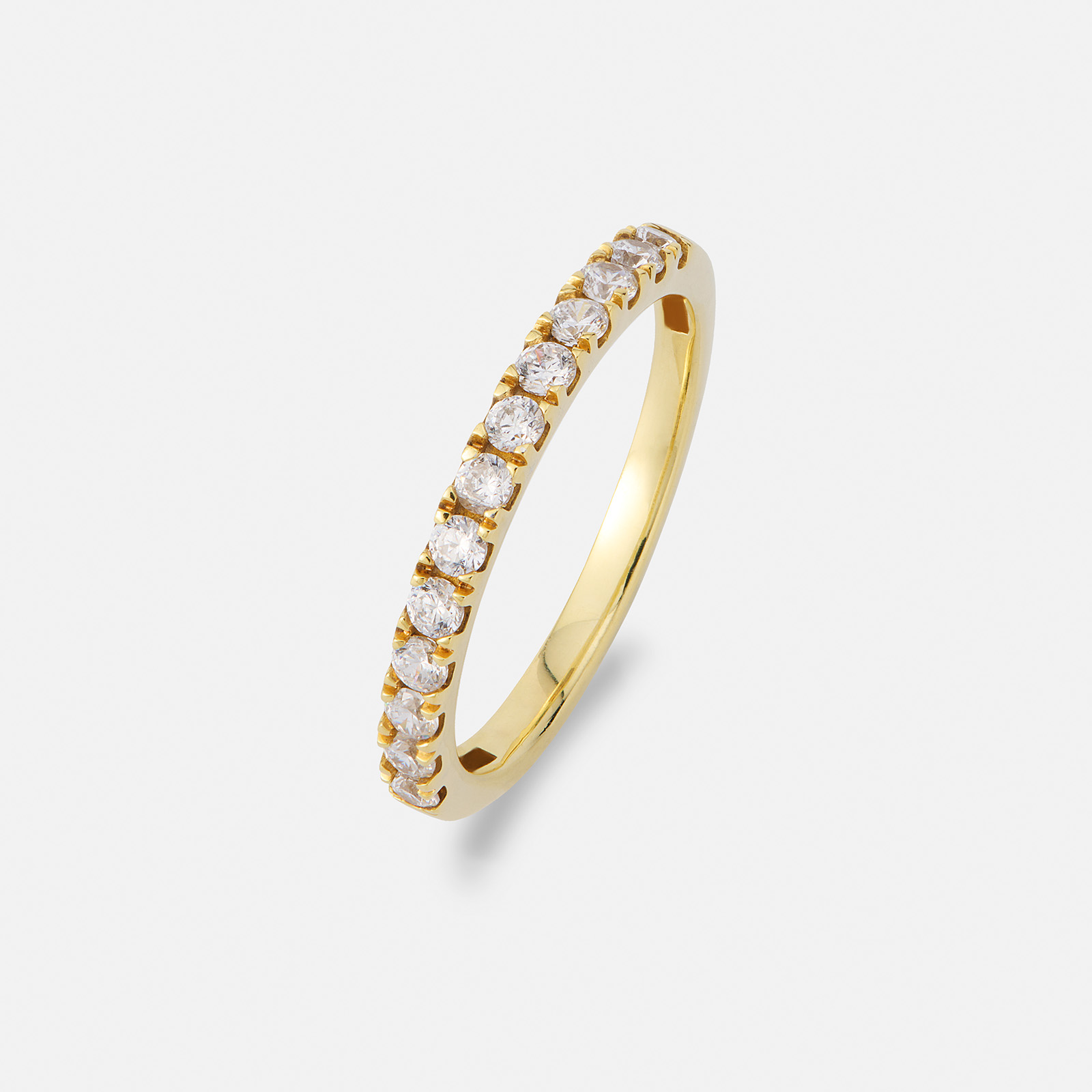 Alliansring 18k guld med 0,5 ct labbodlade diamanter