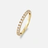 Alliansring 18k guld med 0,5 ct labbodlade diamanter - 15,5